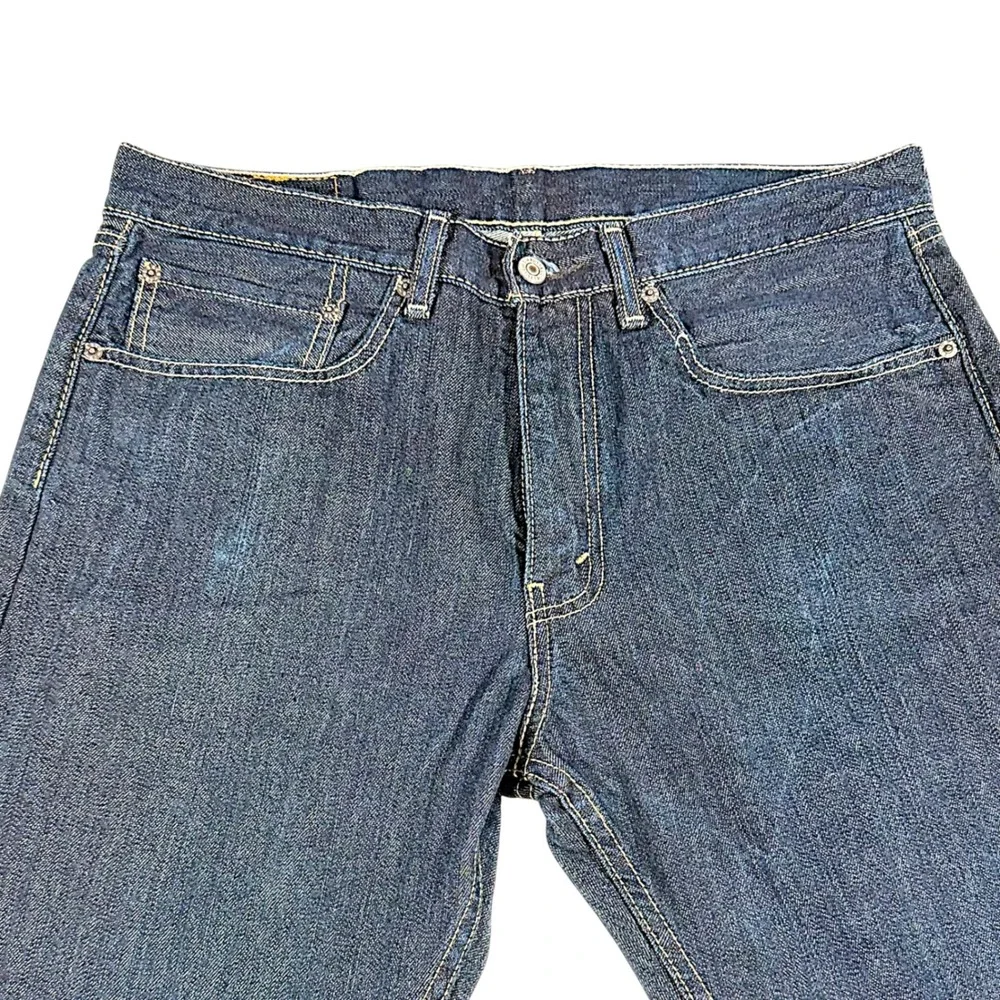Levis 505 Regular Fit Straight Leg Dark Indigo Jeans Mens 34x30 00505-1554
